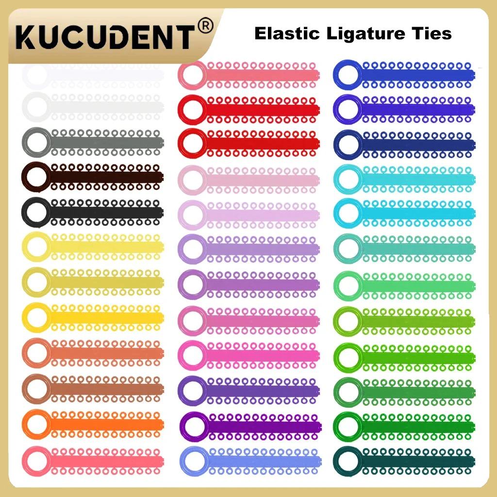 40Pcs/Bag Dental Orthodontic Elastic Ligature Ties Rubber Bands O Ring For Teeth Braces Elastomeric Dentistry Materials Treatmet