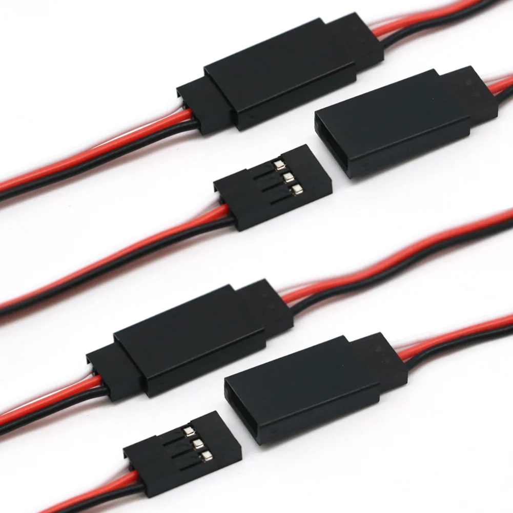 10pcs 100mm/150mm/200mm/300mm/500mm RC Servo Extension Cord Cable Wire Lead JR for Rc Helicopter Rc Drone