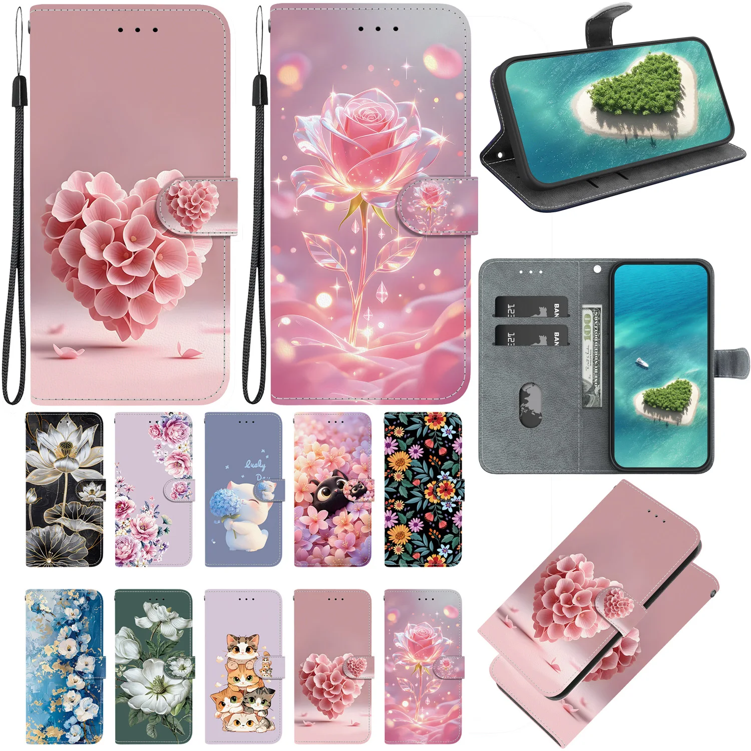 Magnetic Leather Wallet with Card Slot - Stylish and Secure Wallet Cover