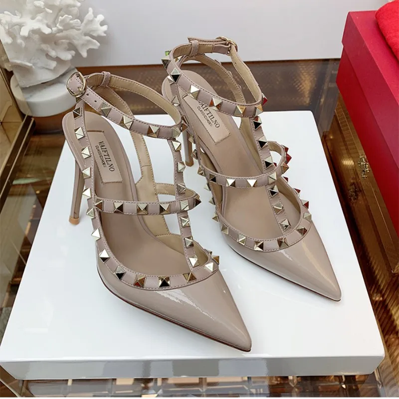 Leather High Heel Sandals Women's Party Wedding Pumps 41 leather high heel sandals