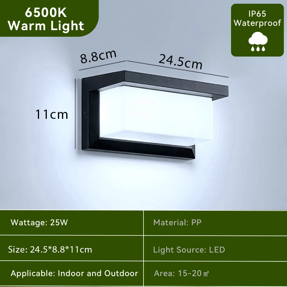 Waterproof Outdoor LED Wall Light for Pathways, Porches, and Gardens