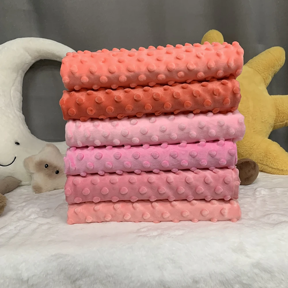 Tissu Minkey Côtelé Double Face Terracotta Ultra Doux - 1m X 1.5m - Parfait Pour Couvertures Bébé, Doudous, Couture DIY