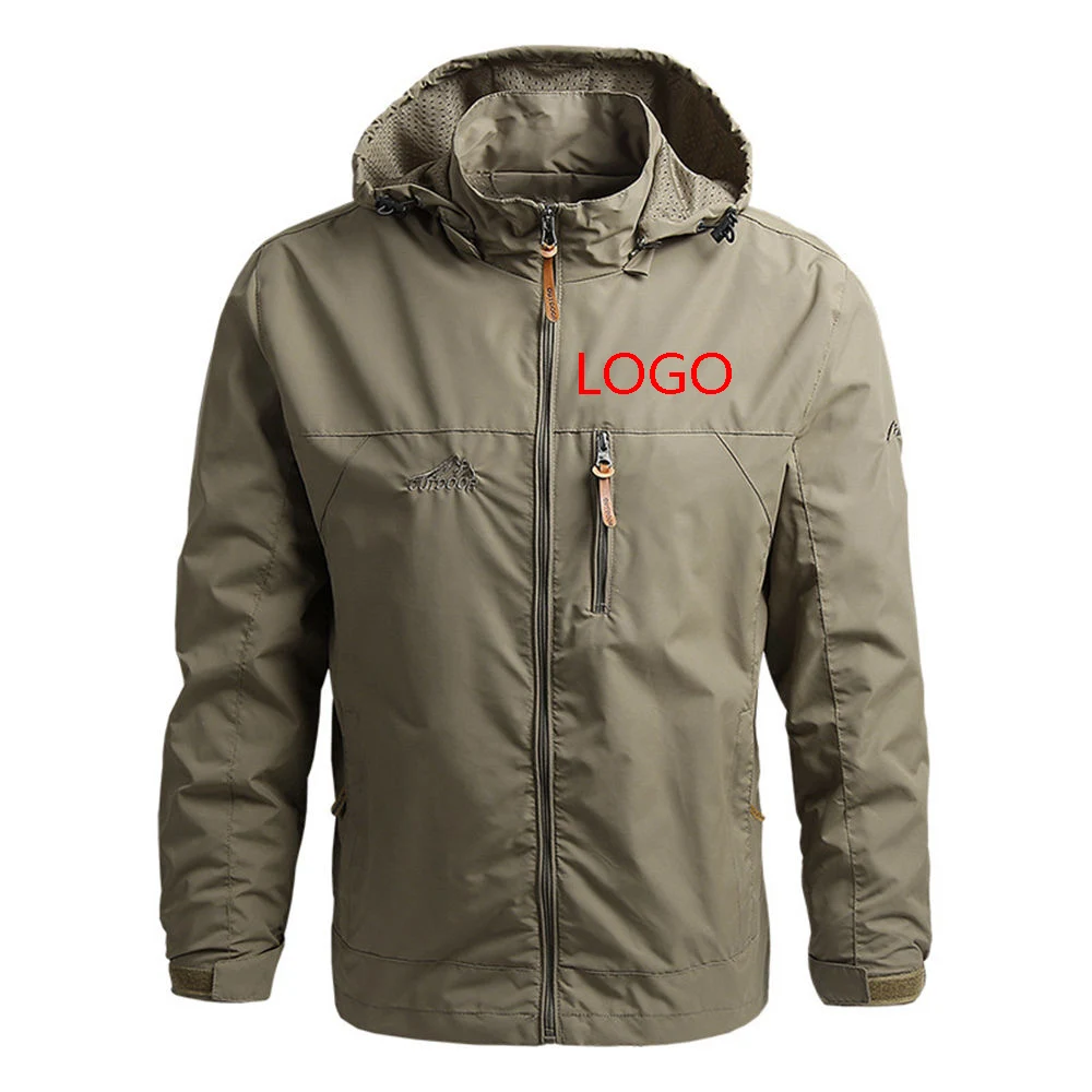 2023 New Men's Logo Customization Spring and Autumn Classic Harajuku Hoodie Comfortable Casual Four-Color Windbreaker