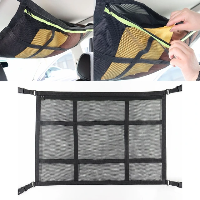 Universal Car Storage Roof Ceiling Cargo Net Mesh Bag Pouch Pocket For SUV