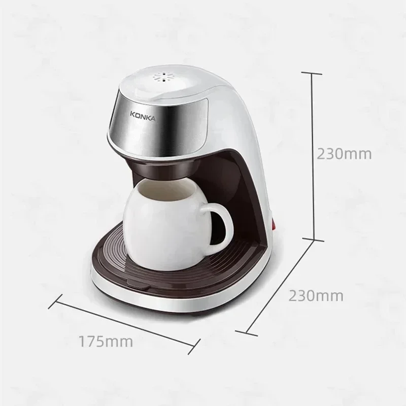 Konka Coffee Maker Home Mini Coffee Machine 300ml Automatic Drip Type Americano Pot Coffee Maker Machine Simple Operation 220V 6