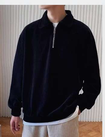 เสื้อสเวตเตอร์แขนยาว ผ้าคุณภาพดี สไตล์ผู้ชายสมัยใหม่
