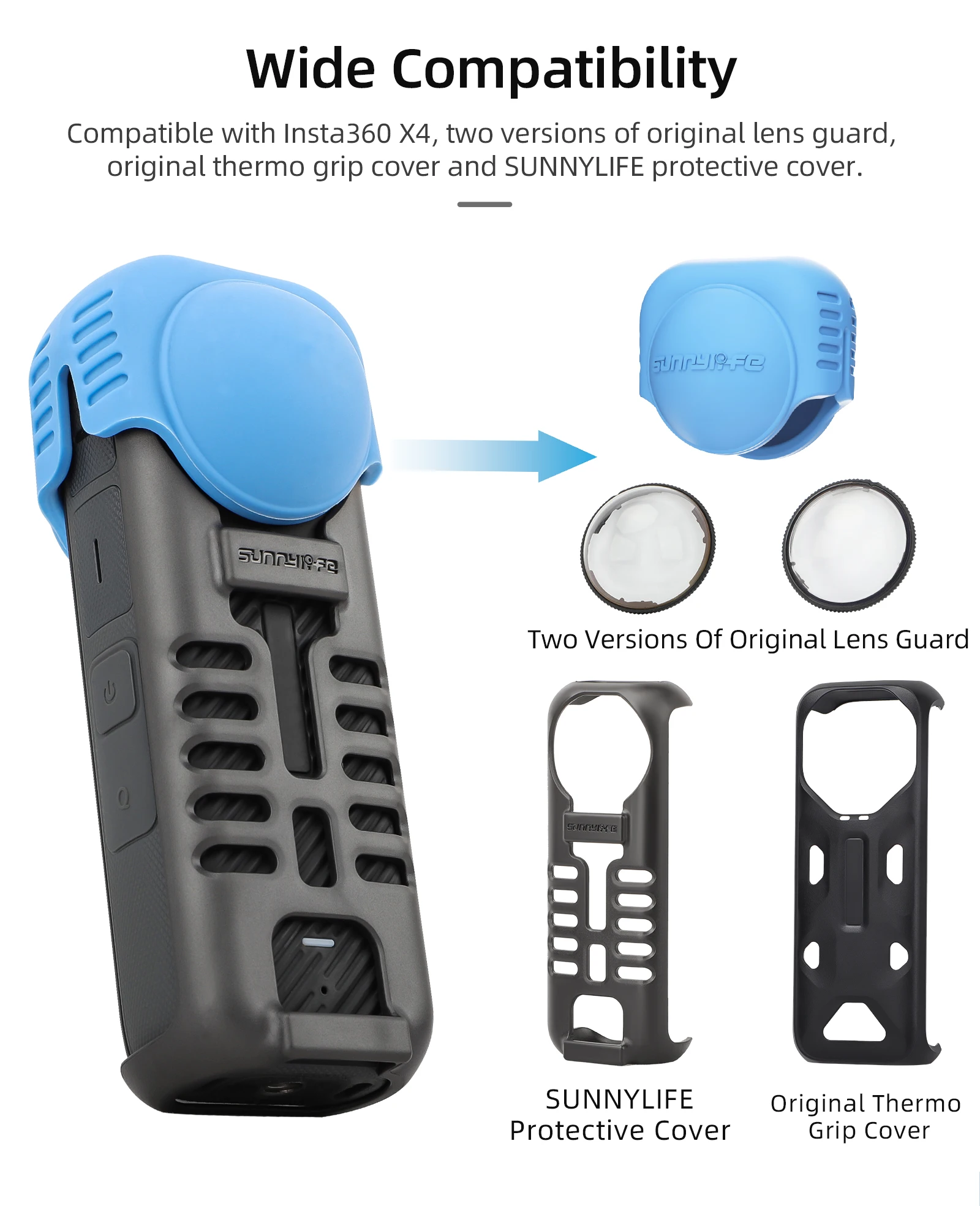 Description Picture 6 of itemCase + Lens Cap for Insta360 X4 Accessories Flexible Silicone Protective Cover Case for Insta 360 X4 Lens Protector Shell