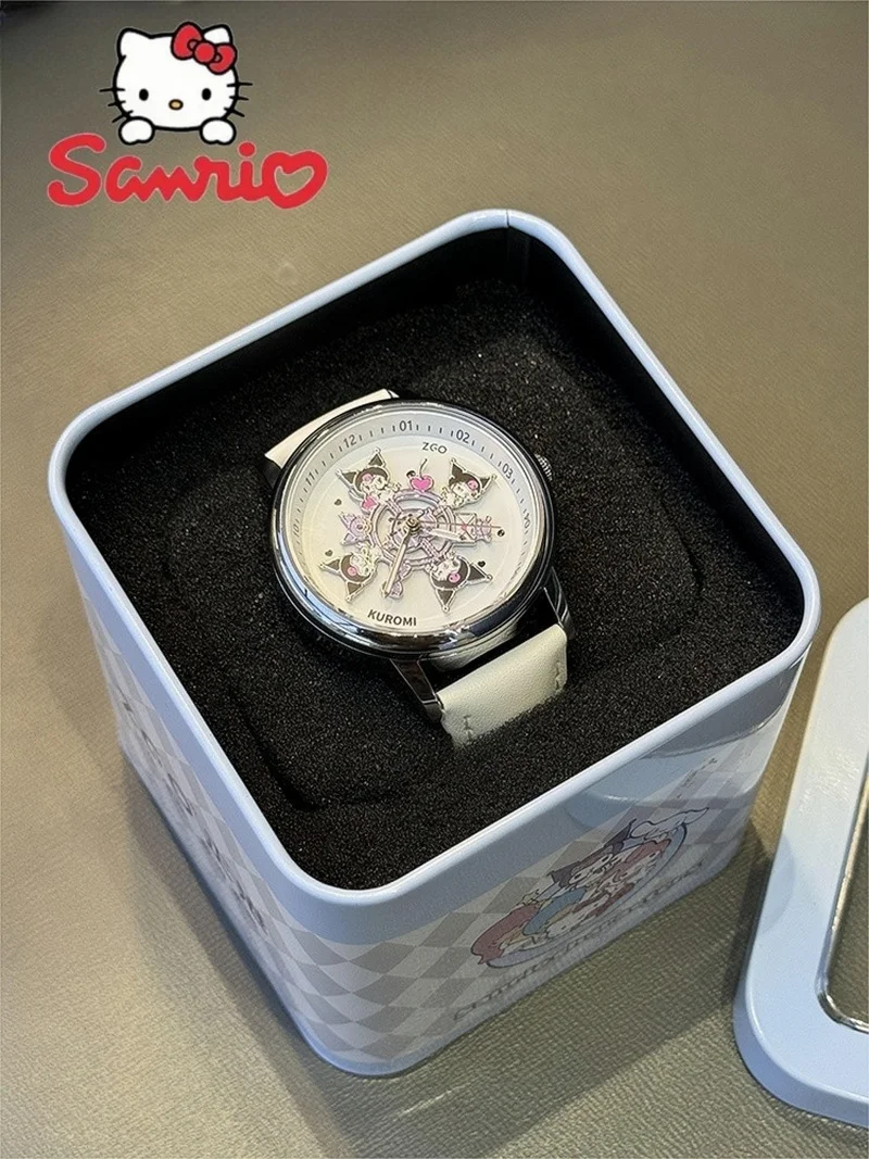 

New Watches Anime Sanrio Kuromi Hello Kitty Cinnamoroll Melody Carousel Girl'S Watches Gifts For Birthday Christmas Gifts