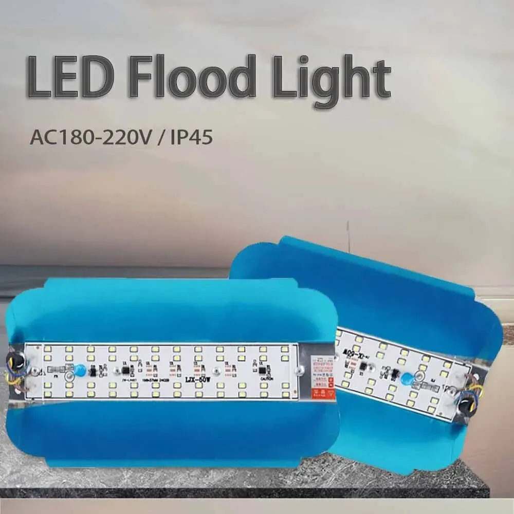LED Light LED Flood Light 220V High-brightness Workshop Safety Light 6000k White Garage Courtyard Lawn Waterproof Wiring Panel