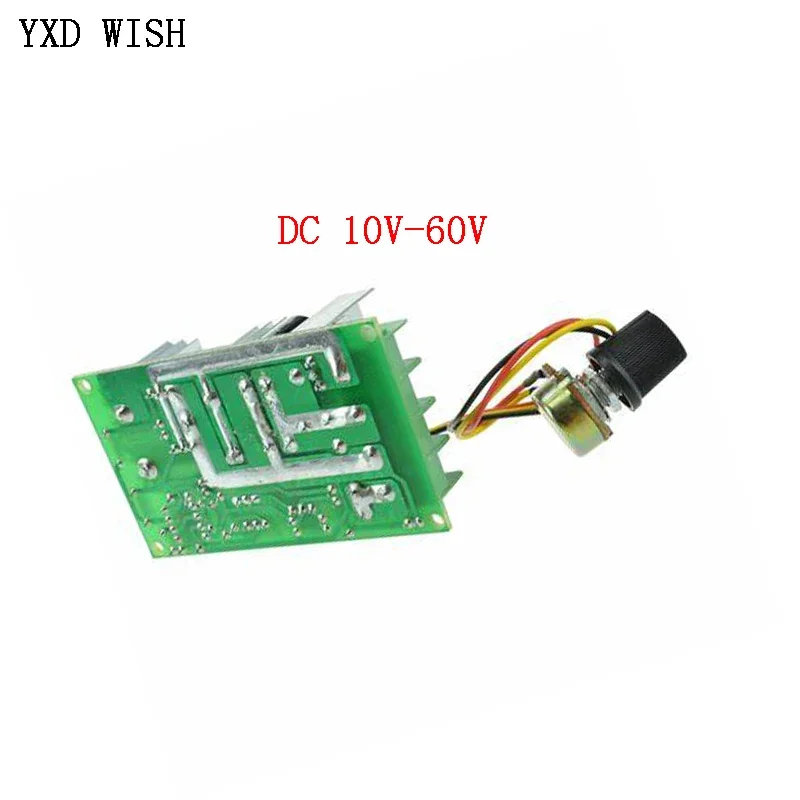 DC Motor Speed Controller Electric Motor Speed Controller Motor Speed Controller Voltage Regulator PWM DC Motor Speed Controller Switch DC 20A Current Voltage Regulator 10-60V PWM High Power Drive Module 60A 12V 24V 36V 48V