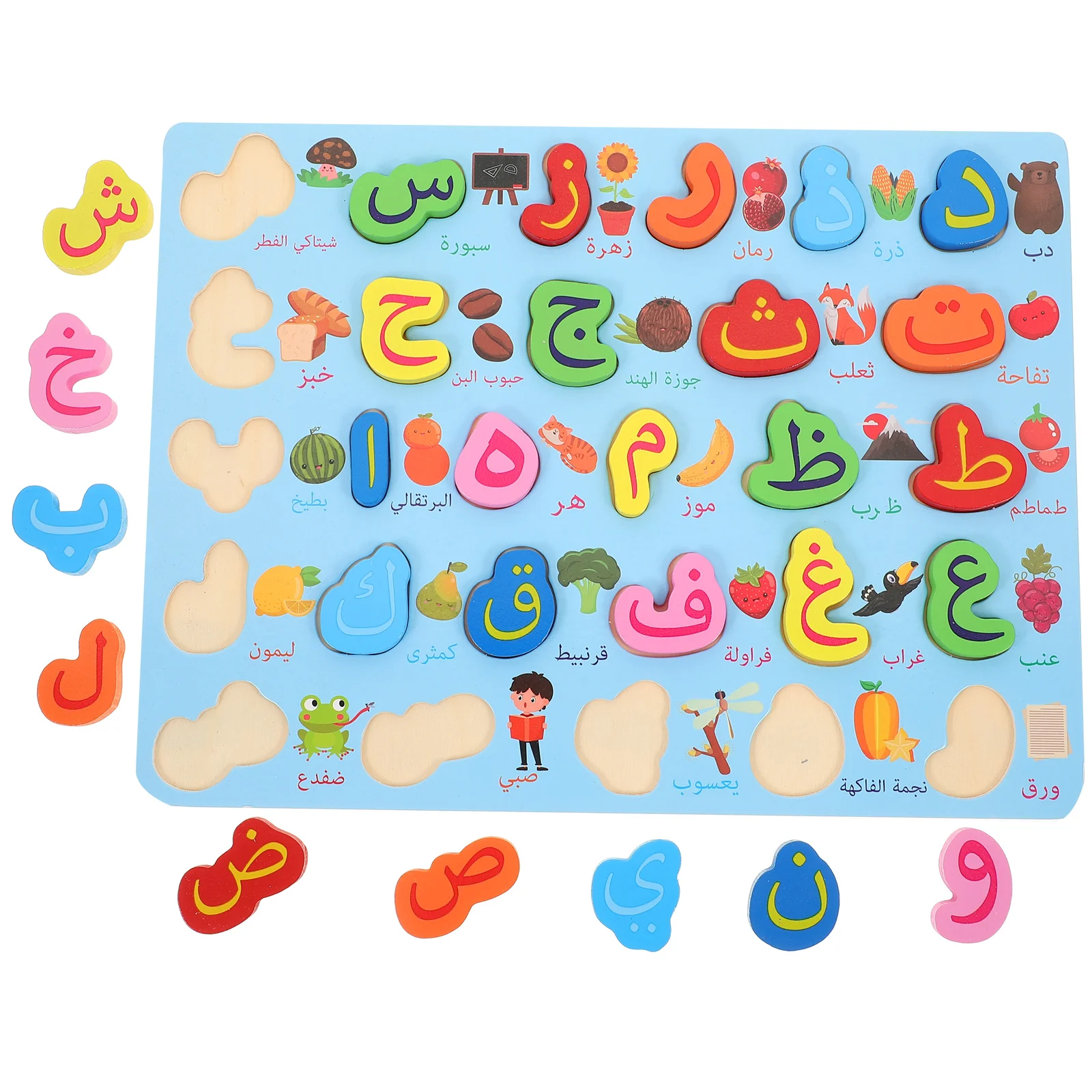 

Arabic Puzzle Baby Toy Small Puzzles for Kids Alphabet Educational Toys Grabbing Wooden Toddler Children Plaything Preschool