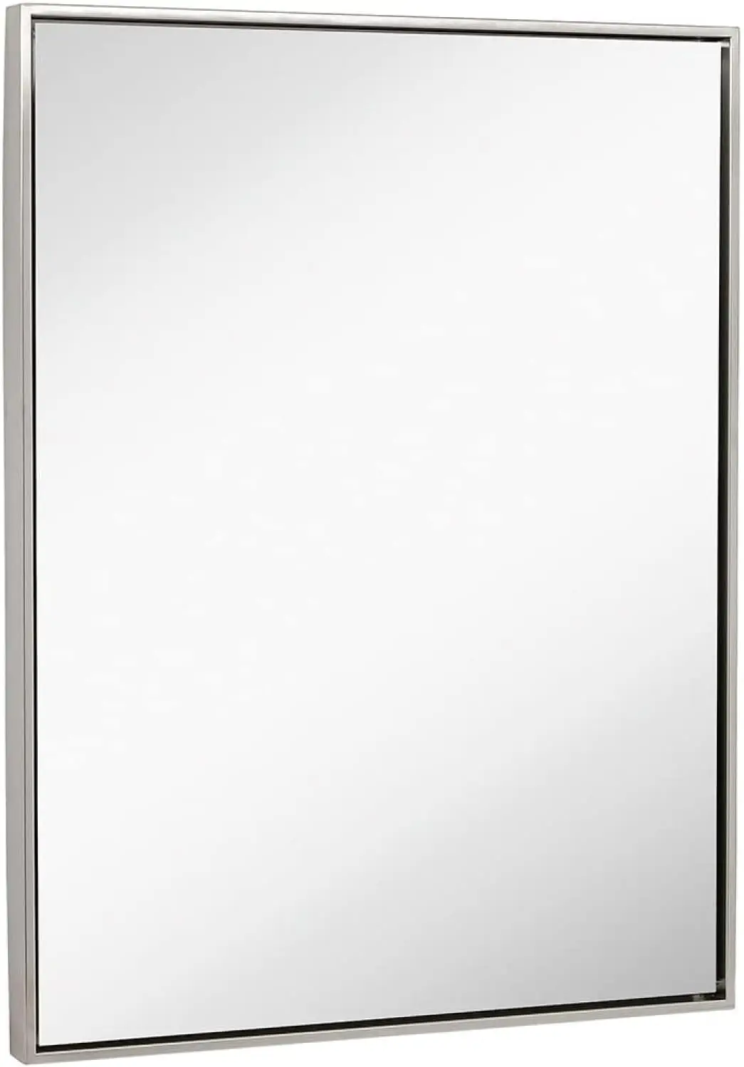 

Hamilton Hills 30x40 inch Brushed Silver Metal Framed Wall Mounted Mirror | Large Rectangular Wall Mirrors for Bathroom