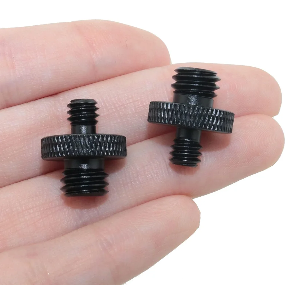 Aluminum 3/8'' Male to 1/4'' Male Threaded Tripod Screw Adapter Double Head Stud Mounting Thread Converter 2/5/10 PCS For Camera