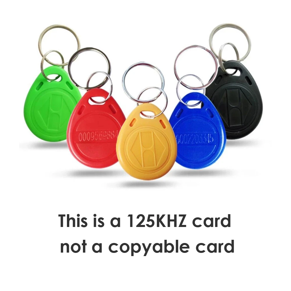 10pcs RFID Keychain Card Tags for Door Entry Access Control Management