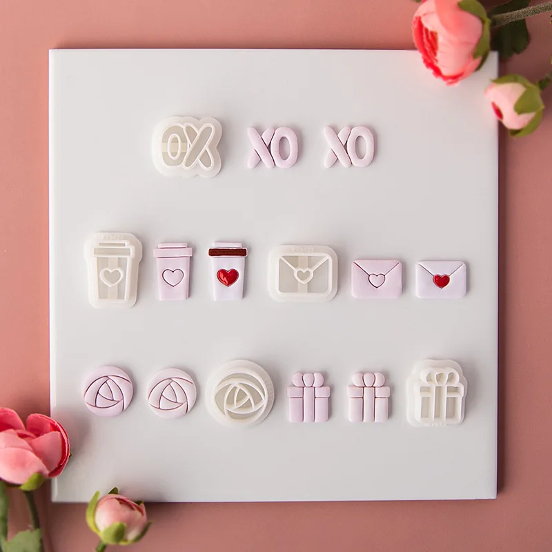 Valentine's Day Series Polymer Clay Cutting Molds Cutters Love Heart Shape For DIY Earrings Jewelry Decoration Making polymer clay cutter