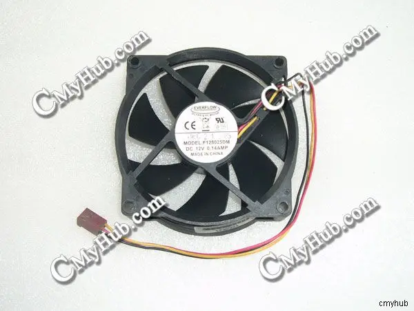 

Для EVERFLOW F128025DM DC12V 0.14AMP 9025 90x90x25 мм 3-контактный охлаждающий вентилятор F128025DM