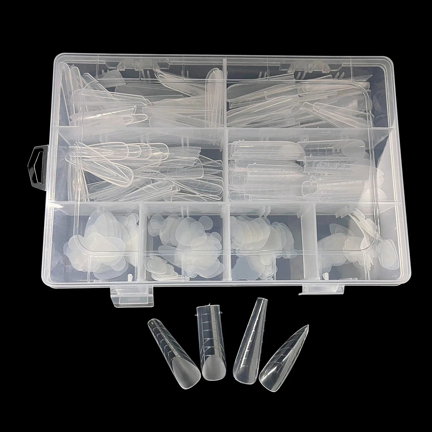 288PCS Silicone Pads Dual Nail Form Kit for French Line Guide Extension