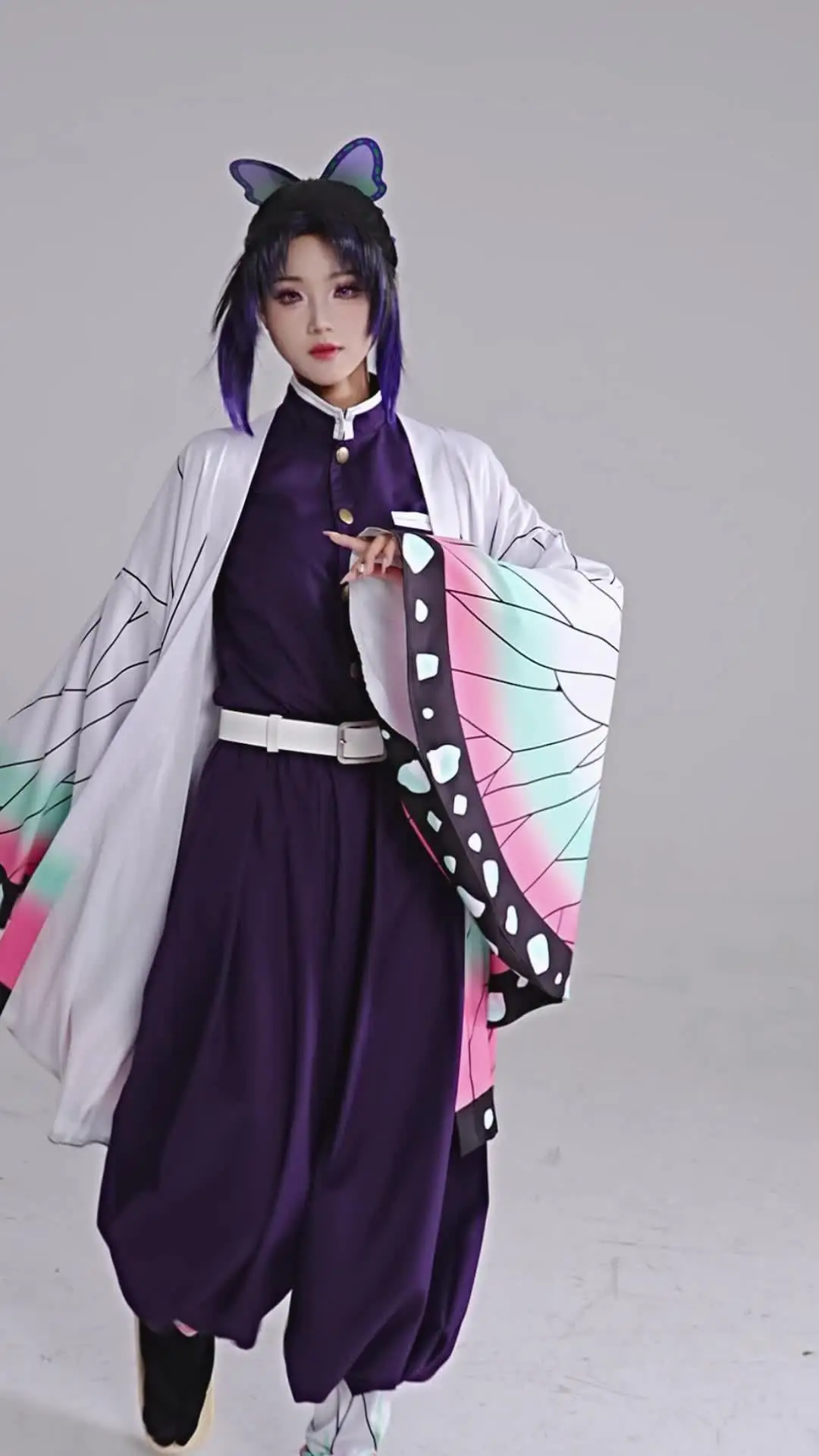 OSIAS 胡蝶しのぶ コスプレ衣装セット 胡蝶しのぶウィッグ 胡蝶しのぶ