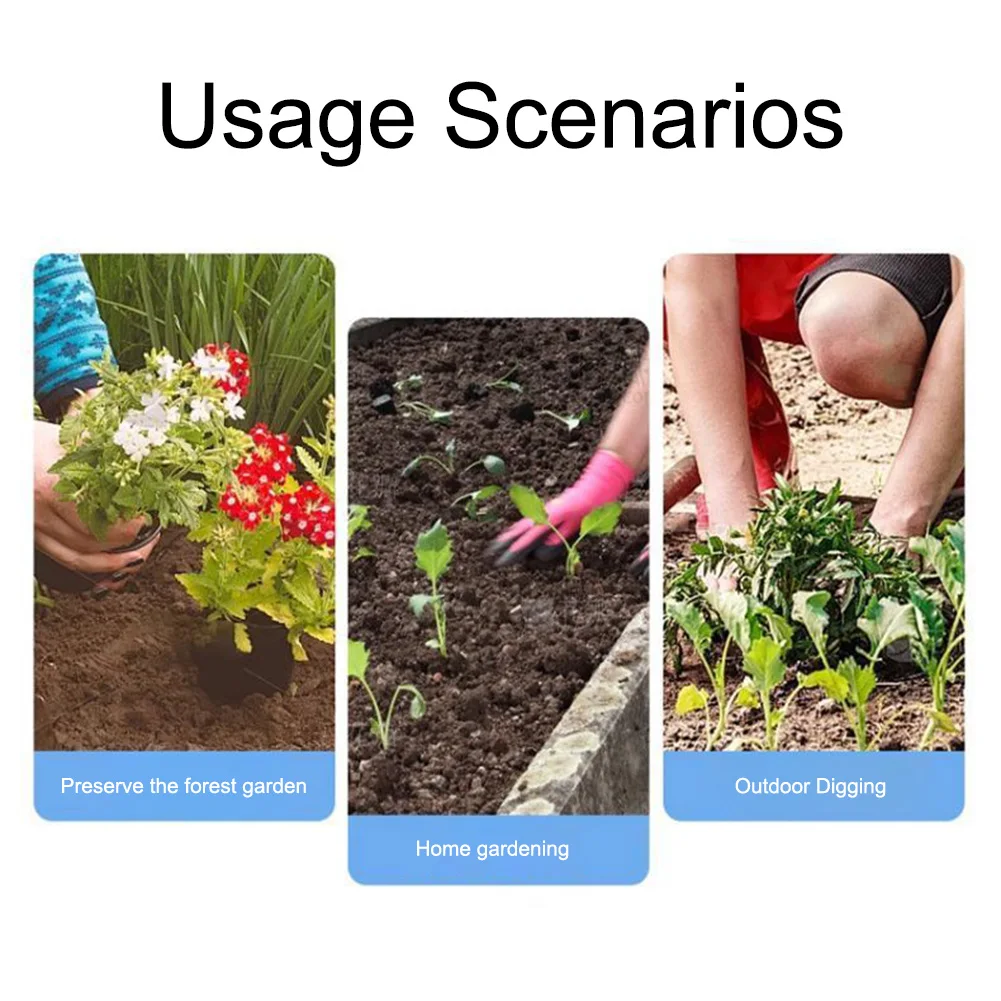 Garlic Digging Shovel Stainless Steel with Plastic Handle Agricultural Flower Shovel Dig Wild Herbs Garden Trowel