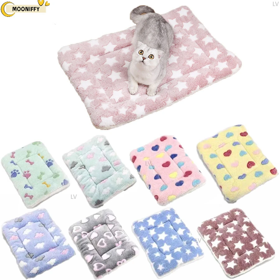 Soft Cat Bed Mats Short Plush Pet Sleeping Bed Mats for Cats Small Dogs