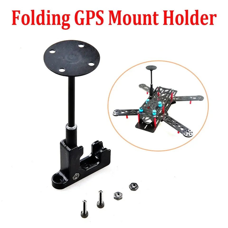 Support Antenne GPS Pliable Pour Drone - Base Aluminium CNC, Tige 4mm, Hauteur 16,2 Cm - Quadcopter, Appareil Phytosanitaire