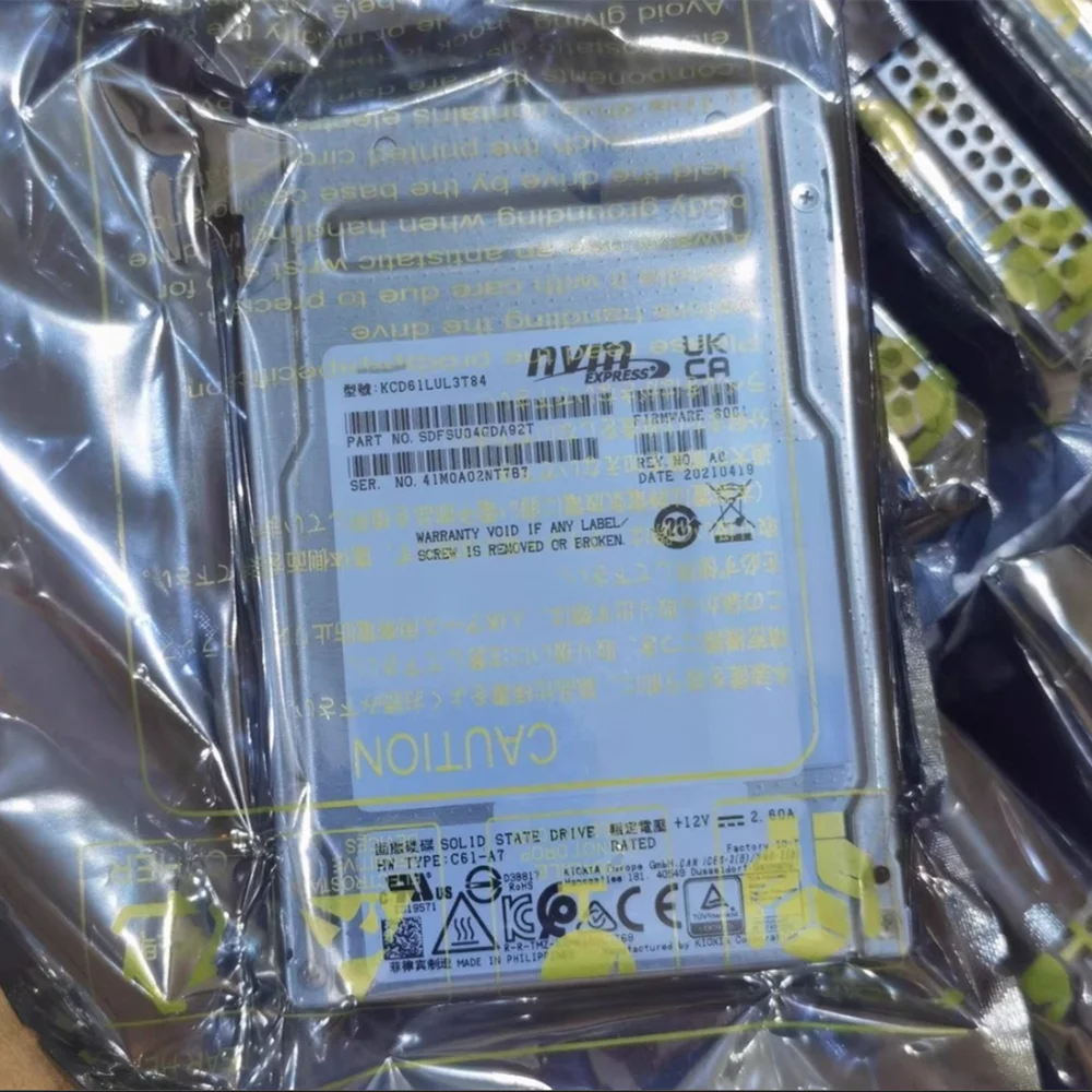 Original Brand CD6 960G 1.92T 3.84T 2.5" U2 NVME GEN4 PCIE4.0 SSD U.2 Enterprise Solid State Drive For Kioxia