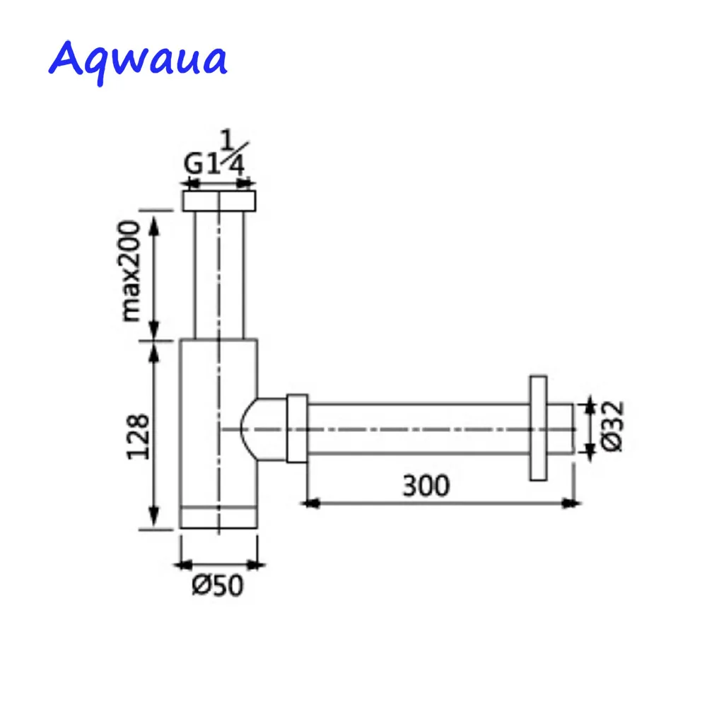 Aqwaua Bathroom Vanity P-Trap Drain Stainless Steel Sink Bottle Trap Accessory for Plumbing Fixtures