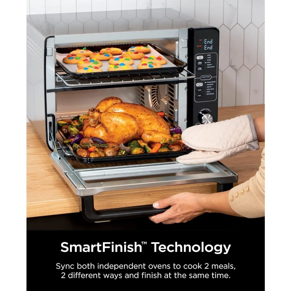 DCT401 12-in-1 Double Oven with FlexDoor, FlavorSeal & Smart Finish, Rapid Top Convection and Air Fry Bottom