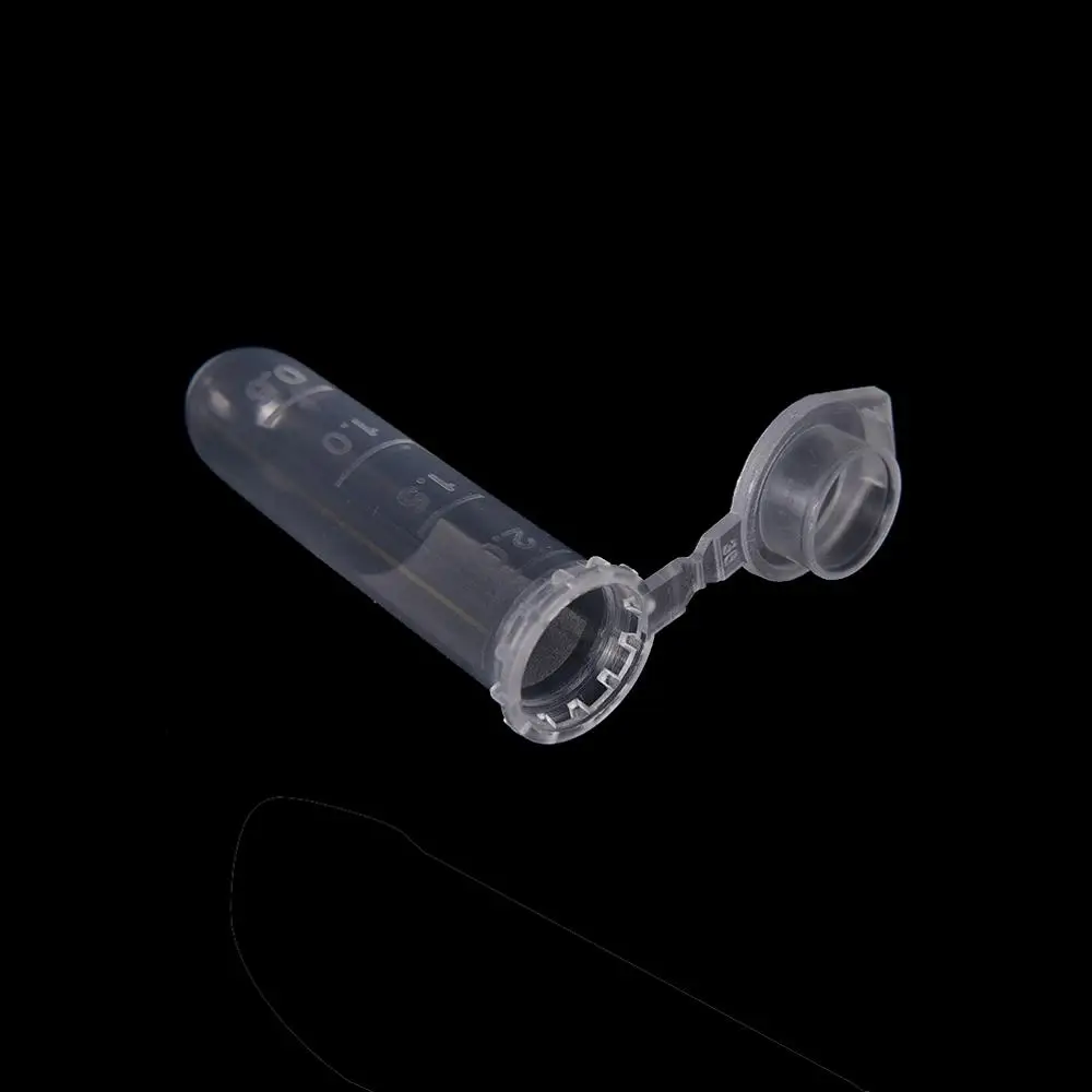 Micro Centrifuge Tube Vial Clear Plastic Vials Container Snap Cap 100pcs 2ml