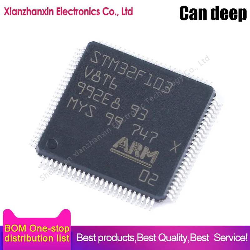 

1~5PCS/LOT STM32F103V8T6 STM32F103 103V8T6 LQFP-100 New and original 32-bit microcontroller - MCU