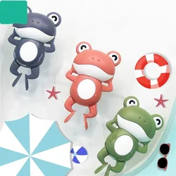 Jouets de bain pour enfant, 0 à 12 mois, forme de crabe, grenouille, canard, cadeaux pour jeu d'eau représentant des animaux dans la piscine, mécanisme de pendule, 