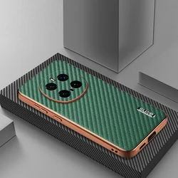Luxury PU Plating Carbon Fiber Protective Back Cover Case for Huawei Honor Magic Series (Green)