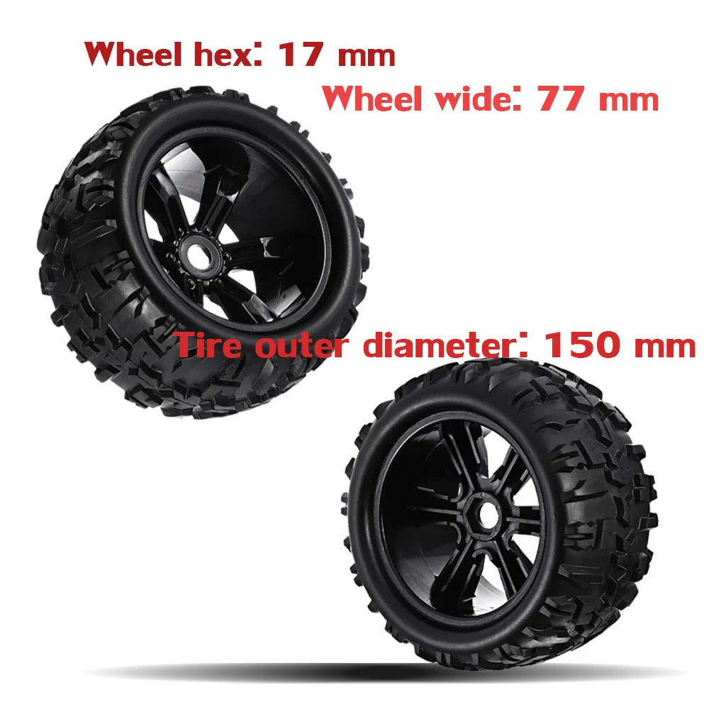 Zd Racing 2Pcs 4Pcs 8477 Monster Truck Pollici Ruote Pneumatici 17Mm Hex Hub Tire Per Traxxas Maxx Tmaxx E-Revo Revo 3.3, Jlb Cheetah M
