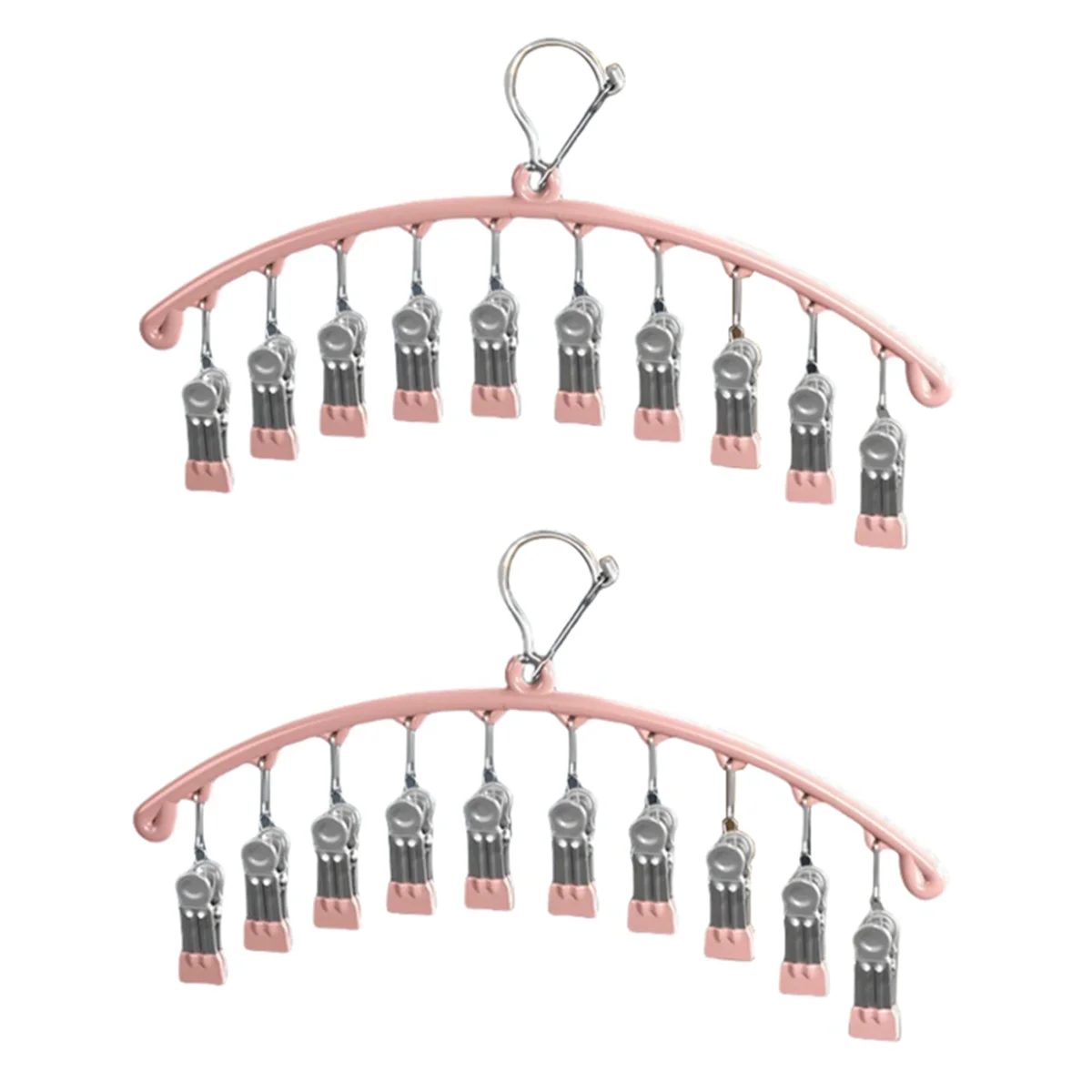 옷장용 레깅 정리함, 회전 가능한 금속 바지 행거, 요가 바지 행거, 공간 절약형 옷장 정리함 핑크 