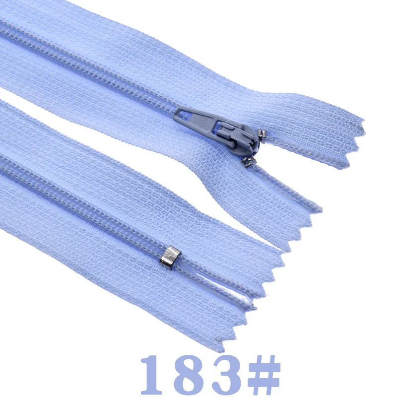 Variety Pack of Nylon Coil Zippers – 10-Piece Set, Assorted Sizes and Colors for Tailoring and Crafting