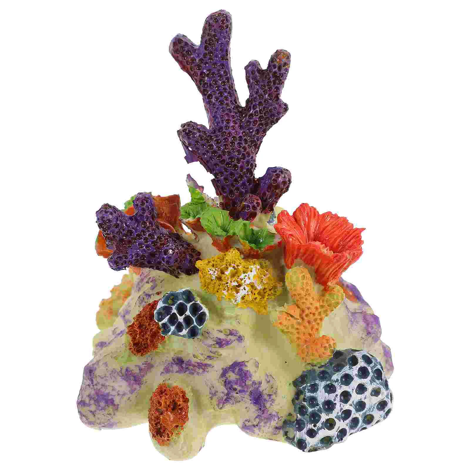 

Artificial Coral Desktop Decor Fish Plant Aquarium Decoration Fake Reef Resin Ornaments for