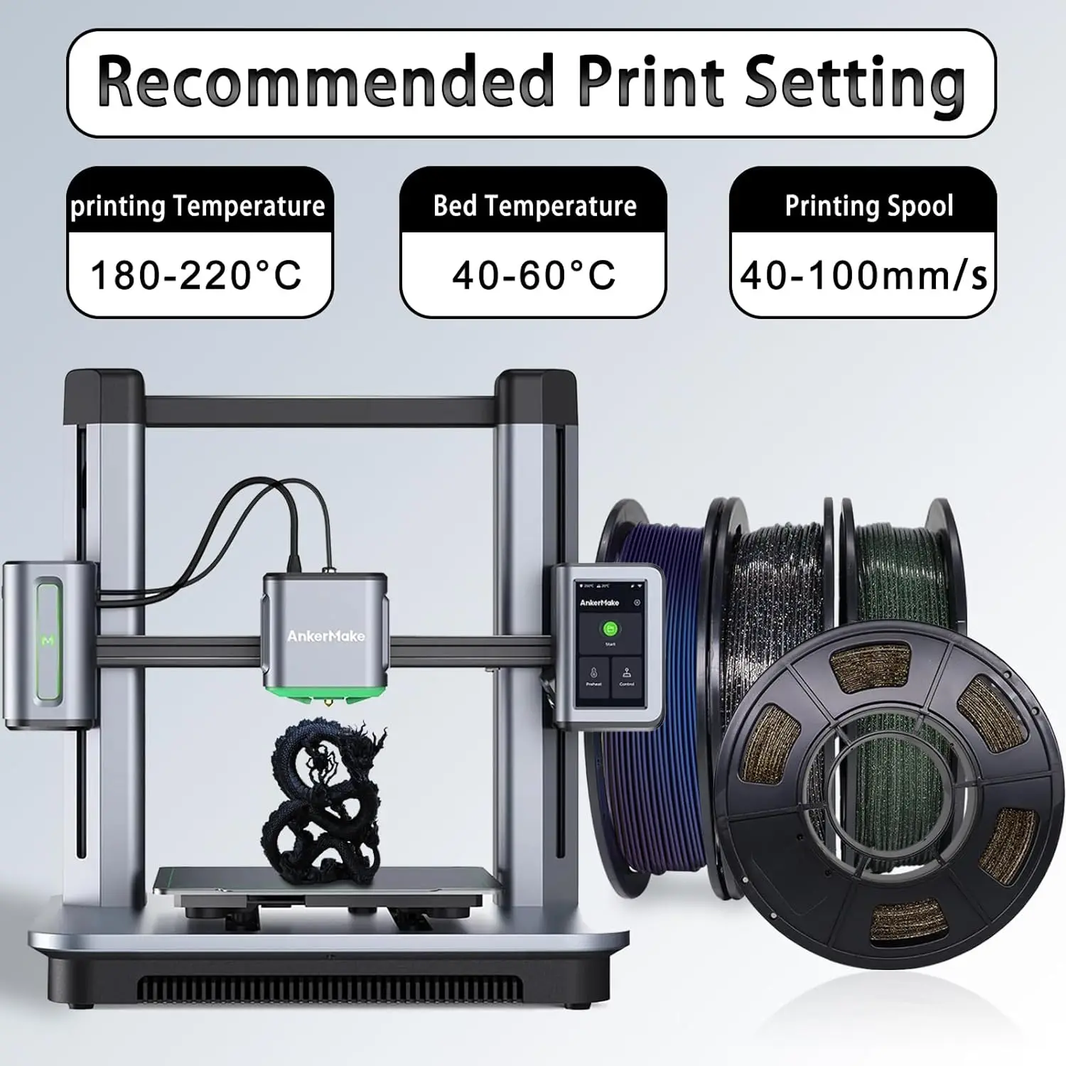 3D 프린터 필라멘트 갤럭시 PLA 필라멘트 1.75mm, 250g*4팩, 3D 프린팅 필라멘트, 멀티 컬러 필라멘트 글리터