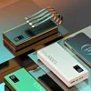 120W 50000mAh High Capacity Power Bank 4 in 1 Cables Fast Charging Powerbank Portable Battery Charger For iPhone Samsung Xiaomi 6