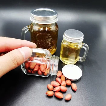 35/120ml Mini Glass Sealed Bottle For Jam Honey Coffee Milk Juice Leakproof Bottle With Lid Jar Portable Empty Jar Container