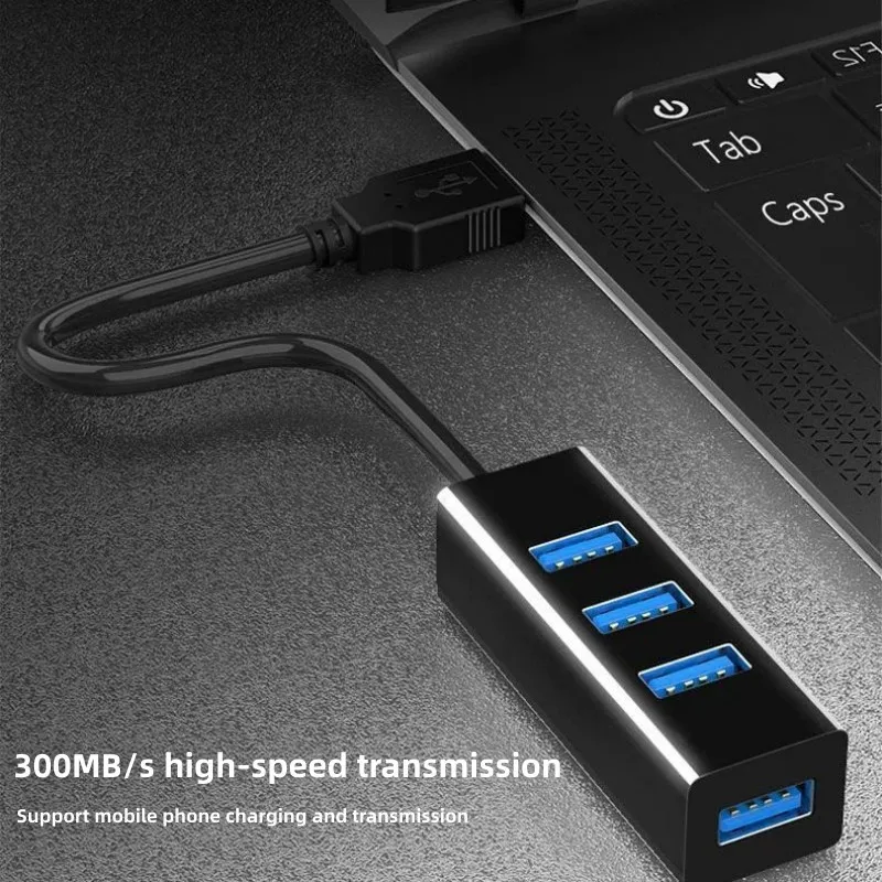 USB Hub Portable 4-Port USB 3.0 Hub High Speed USB Cable Divider Charger Extension Cables Splitter Adapter OTG For Phone PC 30/120cm