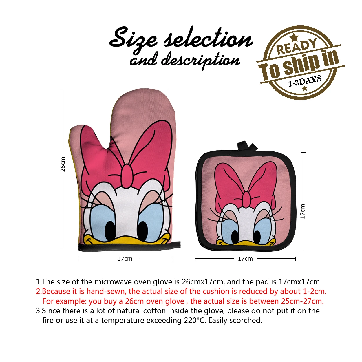 Silicone Oven Mitts Disney for Kitchen Cooking