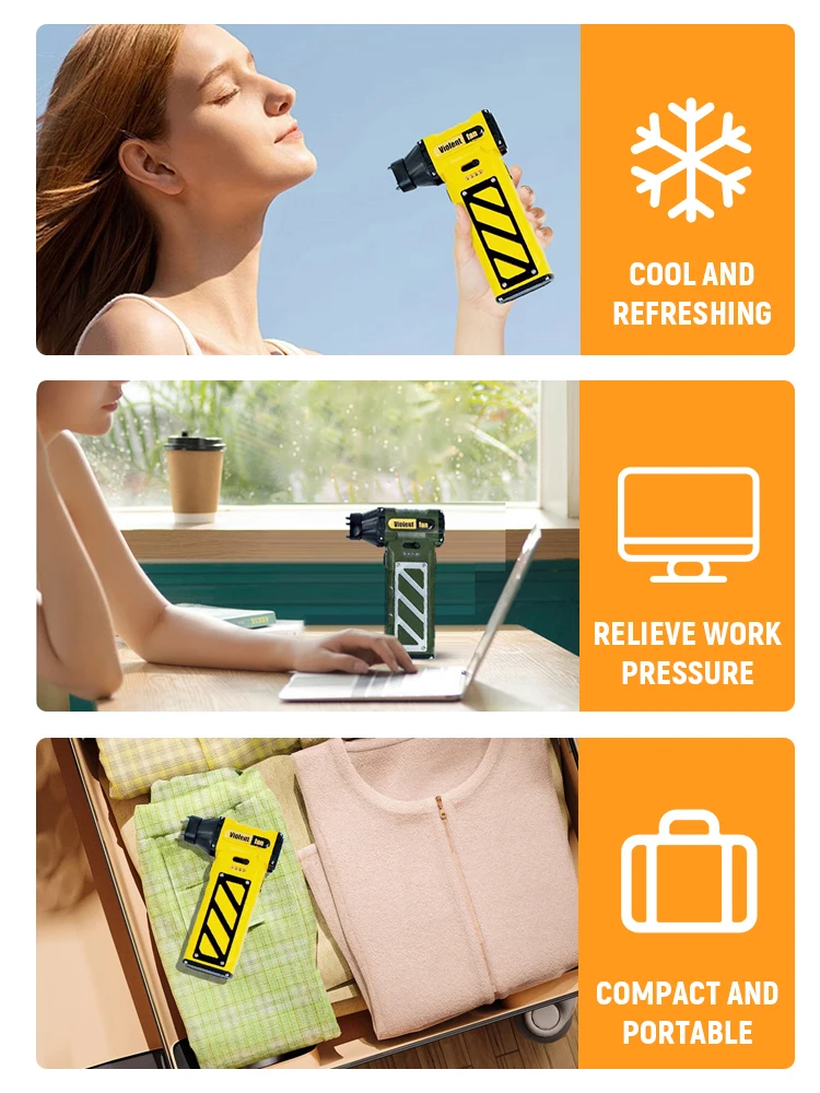 Mini Turbo Jet Fan 110000 RPM Brushless Motor Powerful Airflow Violent Air Blower USB Rechargeable Dust Cleaning Tools 4