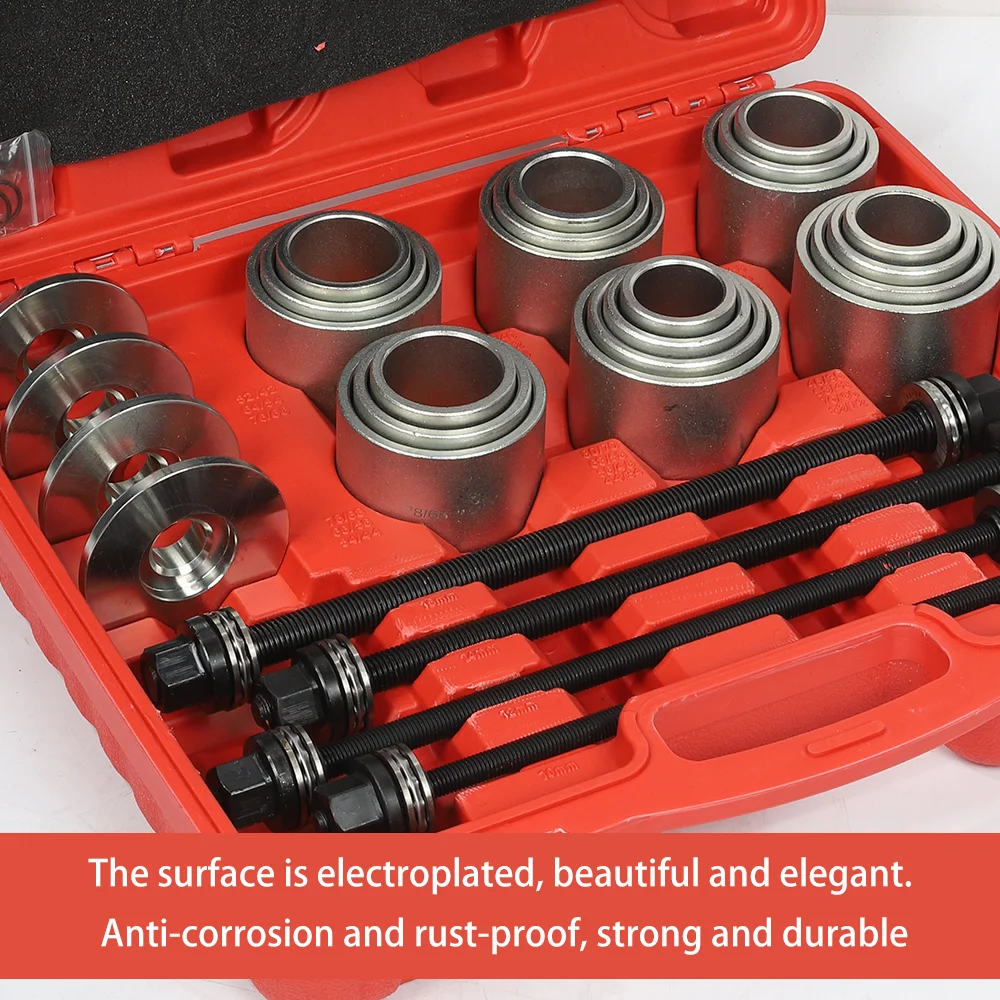 28 stücke Drücken Pull Hülse Kit Auto Buchse Entfernung Installieren Werkzeug Lager Puller Set Schraube Typ Hinterachse Eisen Hülse entfernung Werkzeug – Detail 5