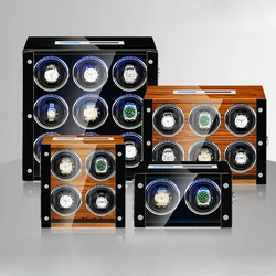 There Is No Magneticy Mabuchi LCD Touch Screen and High-End 3 4 6 9 12 Slot Led Light 904L Watch Winder for Automatic Watches