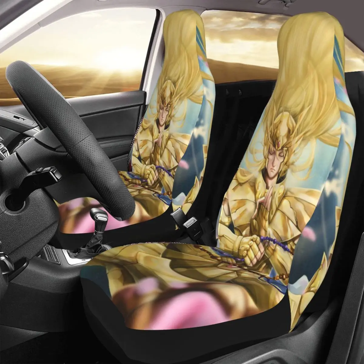 

Virgo Shaka Car Seat Cover Custom Printing Universal Front Protector Accessories Cushion Set
