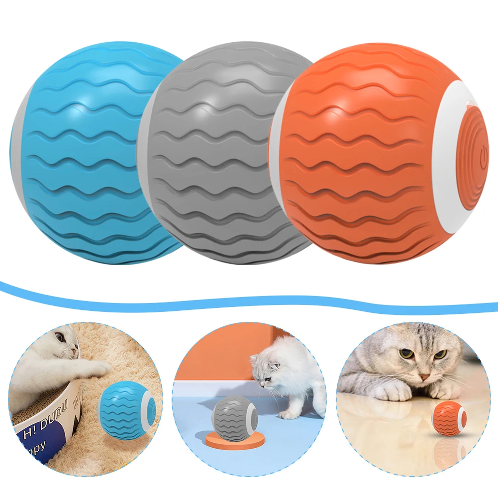 

USB Rechargeable Electronic Pet Dog Toy Ball Dog Toy Interactive Pet Ball Toy Smart Dog Toy Ball Automatic Moving Rolling Ball