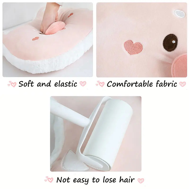 Cute Toast Nap Pillow Seat Cushion Pad ice silky Cloth Travel