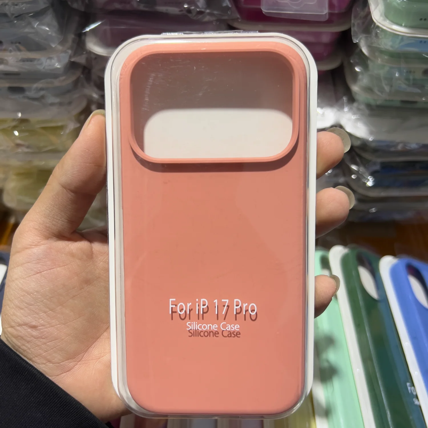 Official Liquid Silicone Skin Feel Case For IPhone 17Air 14 15 16 17 Pro Max Solid Candy Colour Color with Packet Box Cover 5