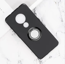 Custodia Universale in Silicone per Telefono con Supporto Anulare - Cover Protettiva in TPU Morbido