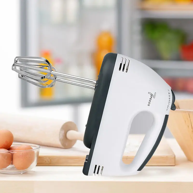 Kitchen Electric Handheld Egg Beater Whisk Blender Home Food Mixer 7 Speed  Food Mixer Table Stand Cake Dough Stir Mixer - AliExpress